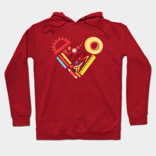 teacher valentines day funny heart shaped Hoodie